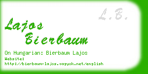 lajos bierbaum business card